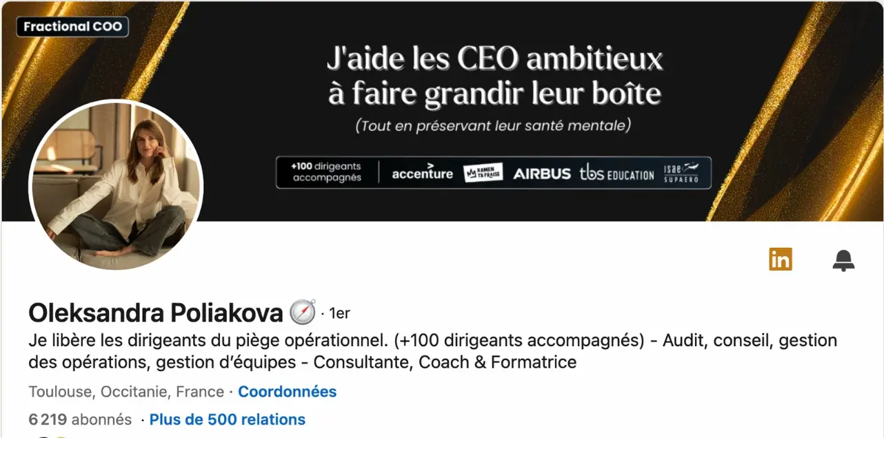 Exemple de refonte de profil LinkedIn 1